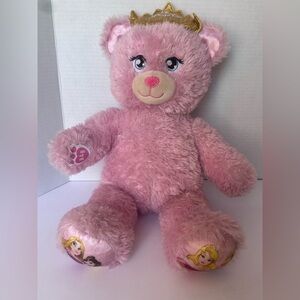 Build A Bear Disney Princess Pink Glitter 17" Plush Stuffed Animal w/ Tiara BAB